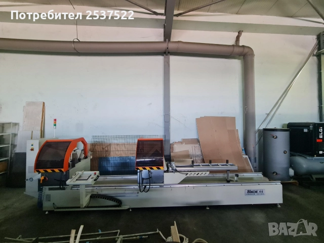 Автоматична двуглава отрезна машина CNC-500×4200 за алуминиеви и PVC профили