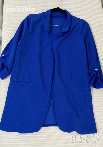 Синьо сако, снимка 2 - Сака - 52535598