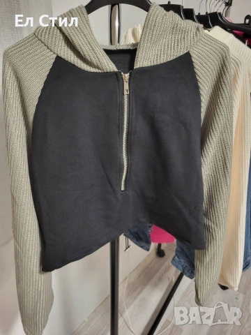 ⚜️Къси пуловери с плетени ръкави Италия / Стандарт СМЛ / Бордо,Бяло,Черно, снимка 4 - Спортни екипи - 53979116