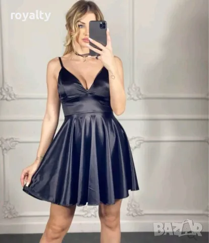 ПРОМОЦИЯ  Рокля от сатен AMELIA Различни цветове , снимка 2 - Рокли - 49493022