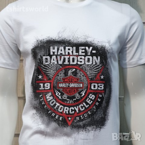 Нова мъжка тениска с дигитален печат MOTOR HARLEY DAVIDSON, мотори, снимка 6 - Тениски - 36871715