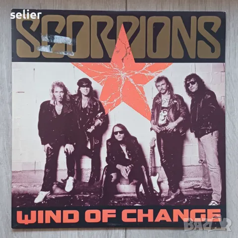 Scorpions – Wind Of Change Maxi Single 12 Издание 1990г Състояние на винила:NEAR MINT Състояние на о, снимка 1 - Грамофонни плочи - 48587481