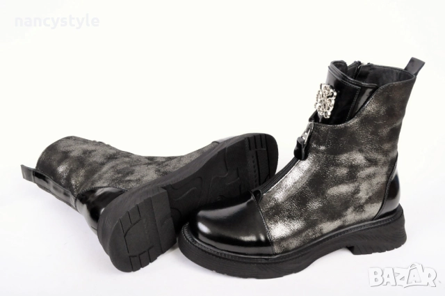 ЗИМА '25'26! Дамски боти от естествена кожа и лак, снимка 4 - Дамски боти - 52289760