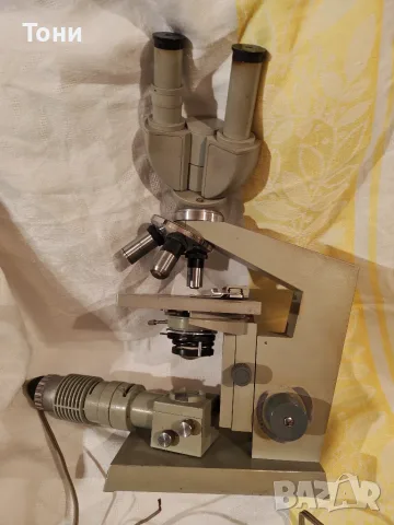 Бинокулярен микроскоп Amplival Carl Zeiss Jena, снимка 2 - Лаборатория - 56215702