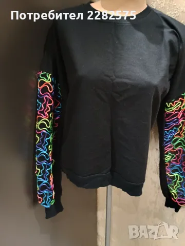 Дамска блузка с дълъг интересен ръкав, снимка 3 - Блузи с дълъг ръкав и пуловери - 47583508