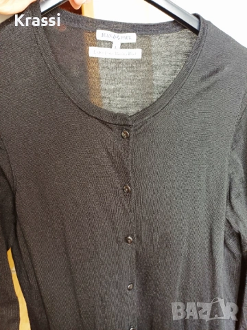 Черна жилетка мерино вълна Л Jean Paul , снимка 7 - Жилетки - 53221258