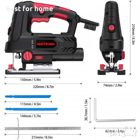 Прободен трион Meterk 800 W 6,7 Amp 3000 SPM с лазер, снимка 10 - Измервателни инструменти - 39779330