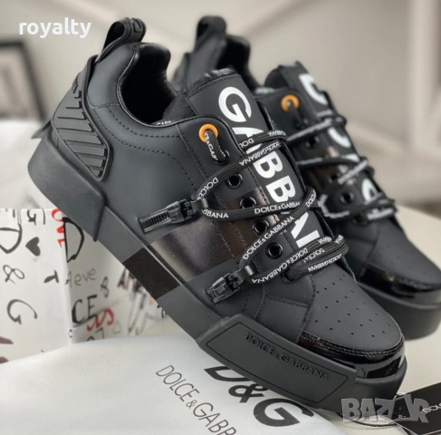 Dolce & Gabbana Черни Мъжки Маратонки 40-45 Номер Най Висок Клас с Кутия , снимка 2 - Маратонки - 53064153