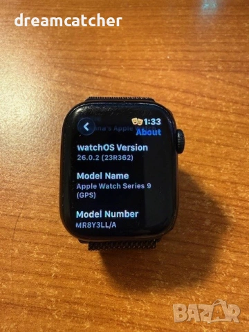 Смарт часовник Apple Watch 9, 41 мм, Midnight Aluminium Case, Midnight Sport Loop (GPS) нова верижка, снимка 9 - Смарт часовници - 54152899