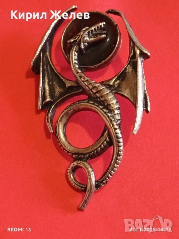 Медальон Whitby Wyrm Alchemy Gothic Dragon 52166, снимка 2 - Колиета, медальони, синджири - 52503301