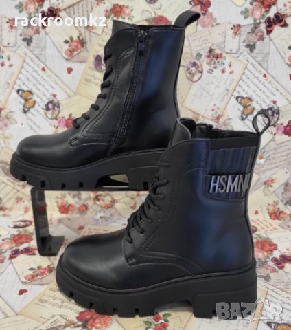 ПРОМОЦИЯ ПОСЛЕДНИ ЧИФТОВЕ -20% Дамски модни кубинки от кожа в черен цвят модел: 164175 