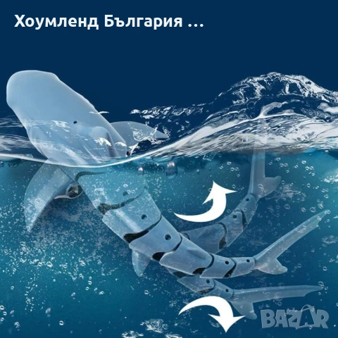 Атрактивна акула с дистанционно управление, снимка 3 - Коли, камиони, мотори, писти - 54304492