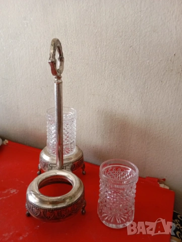 Винтидж лъжичник,солница, снимка 3 - Колекции - 54243149