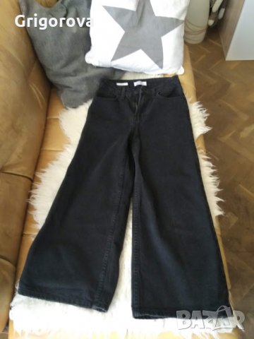 Черни дънки,висока талия ,чарлстон, Bershka, снимка 5 - Дънки - 30293342