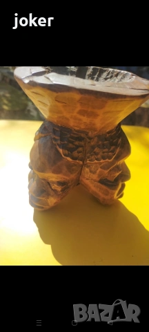 дървен декоративен пепелник, снимка 3 - Други стоки за дома - 54063955