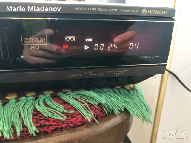 Видео рекордер Hitachi VT-M619 EM vhs, снимка 3 - Плейъри, домашно кино, прожектори - 54243612