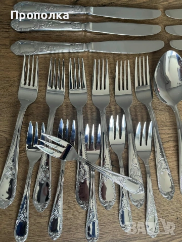 Царствено красиви Барокови прибори Esmeyer за шест души - 26бр, снимка 11 - Прибори за хранене, готвене и сервиране - 53883074