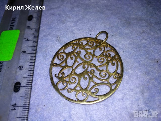 ВЕЛИКОЛЕПЕН СРЕБЪРЕН с ДЕБЕЛА РЕАЛНА ПОЗЛАТА ФЛОРАЛЕН АРТ МЕДАЛЬОН СРЕБРО 925 АЖУРНА ИЗРАБОТКА 27628, снимка 17 - Колиета, медальони, синджири - 40575467