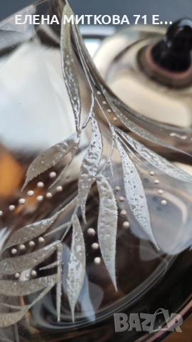 Ретро кристална бонбониера/захарница на завод"Васил Коларов " Сливен, снимка 5 - Аксесоари за кухня - 52619270