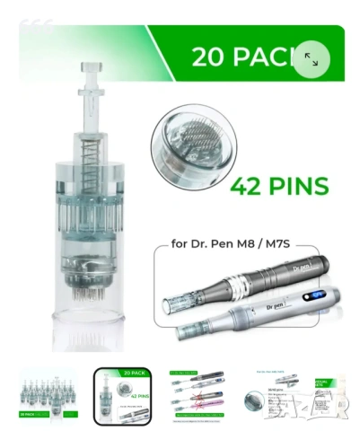 Игли за микронидлинг, съвместими с Dr. Pen M7S & M8 Ultima, 42 пина, комплект от 20 бр, снимка 2 - Други стоки за дома - 53285254
