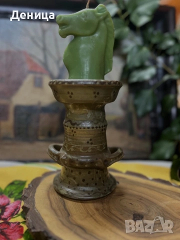 Свещник и комплект за вино   керамика с красиви цветове , снимка 13 - Сервизи - 53156535