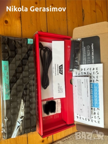 HyperX Alloy Origins 65 Геймърска механична клавиатура с HyperX Aqua суичове