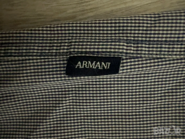 Armani Jeans мъжка риза – оригинална, отлично състояние, снимка 7 - Ризи - 55873490