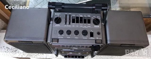 Hitachi TRK-9140E Голям,тежък и много свирещ радиокасетофон!, снимка 6 - Радиокасетофони, транзистори - 55742299