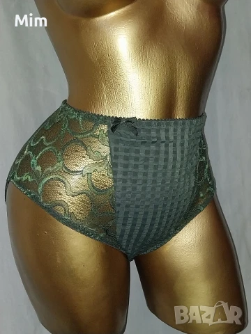 XL/2XL Зелена еластична бикина странично с дантела , снимка 1