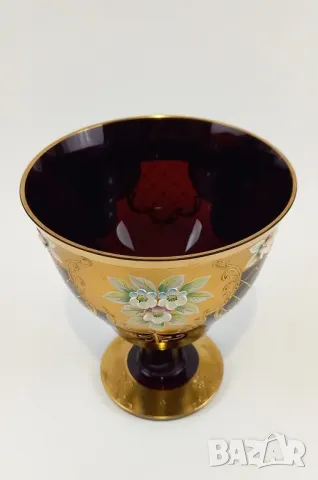 Голяма чаша, ваза или съд за лед - Бохемия, снимка 3 - Декорация за дома - 50168388