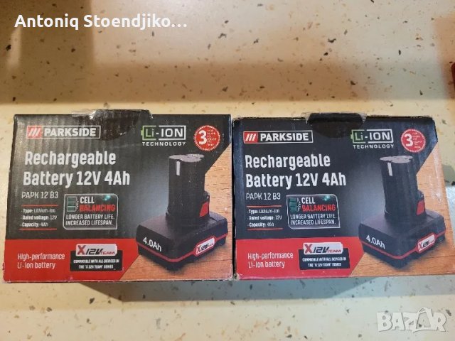Батерия Parkside 12 волта 4 амперчаса Xteam 
