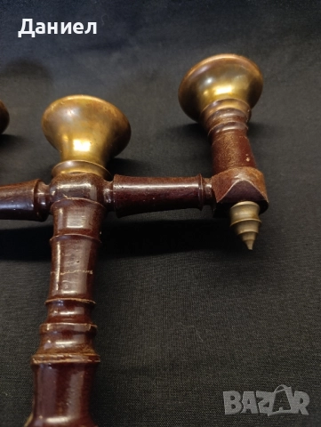 Масивен свещник, снимка 7 - Антикварни и старинни предмети - 51857946