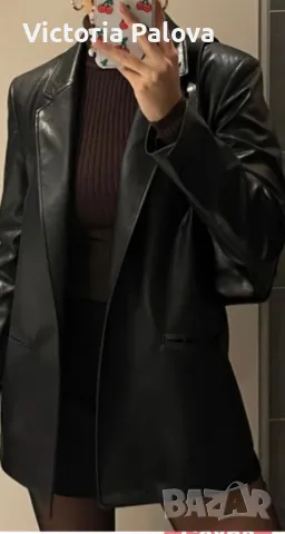 Яке- палто агнешка кожа голям размер, снимка 11 - Якета - 47673411