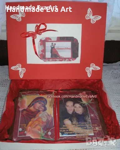 Подарък за годеж/ сватба- Декоративна Книга със снимка/ мотив и поздрав по избор, снимка 6 - Подаръци за сватба - 48978225