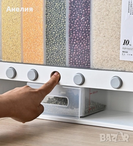 Дозатор за съхранение на зърнени храни и подправки, снимка 5 - Кутии за храна - 52043646