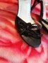 Черни сандали на нисък ток, снимка 4