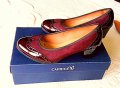 Caprice нови дамски кожени обувки, винено червени с ток, Немски №38,5, снимка 9