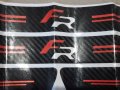 Качествени карбон стикери за прагове с лого ФР FR кола автомобил 