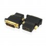 VCom Адаптер Adapter DVI M / HDMI F Gold plated, снимка 1 - Кабели и адаптери - 37367419