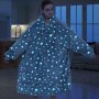  Светещ суитчър-одеяло с ръкави - Универсално - сив цвят, снимка 5