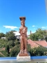 Метална, масивна статуетка на кариатида, архитектурен елемент под формата на женска фигура , снимка 4