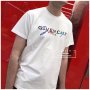 Мъжка тениска Givenchy Живонши 2XL с текст бродерия бяла имитираща, снимка 4