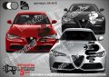 Алфа Ромео Alfa Romeo стикери надписи лепенки фолио преден капак SK-AL2