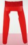 XS нов червен безшевен дамски чорапогащник с ниска талия, снимка 1 - Бельо - 44406978