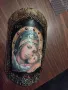 "Богородица  с Младенеца "Декупаж върху керемида ", снимка 2