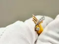  ЗЛАТЕН МЕДАЛЬОН С ДИАМАНТИ, снимка 1