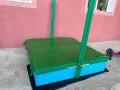 Детски пясъчник с пейки и капак, снимка 16