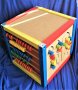 голяма дървена кутия КУБ за играчки с образователни игри по страните Швейцария, снимка 6