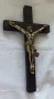 Дървен кръст със месингово разпятие, снимка 3