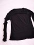 Черна блузка с дантела, снимка 3